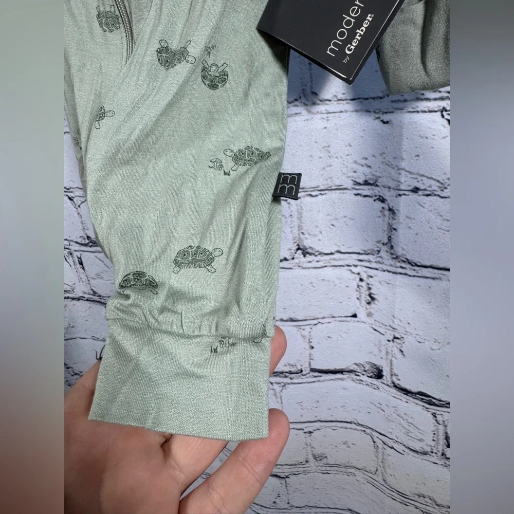 Modern Moments Green Viscose Turtle Zippie